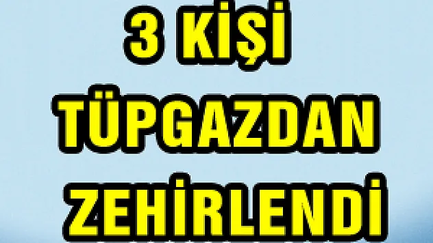 3 KİŞİ TÜPGAZDAN ZEHİRLENDİ