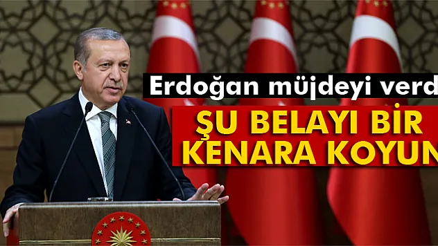 Erdoğan müjdeyi verdi! 'Şu belayı bir kenara koyun'