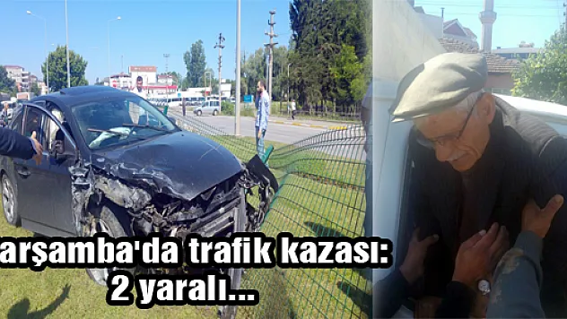 Çarşamba'da trafik kazası:2 yaralı...