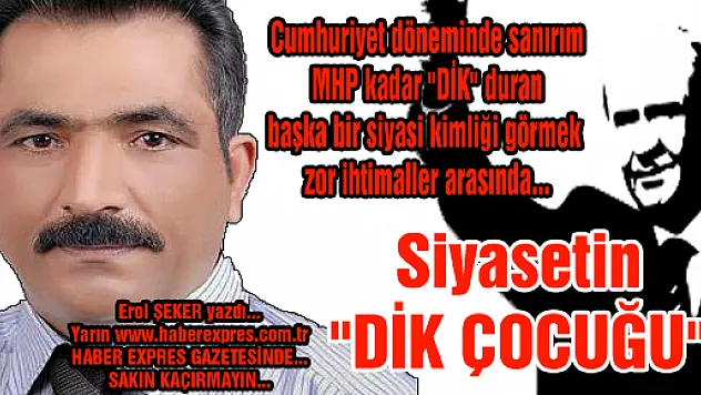 SİYASETİN MİLLİYETÇİ DİK ÇOCUKLARI...