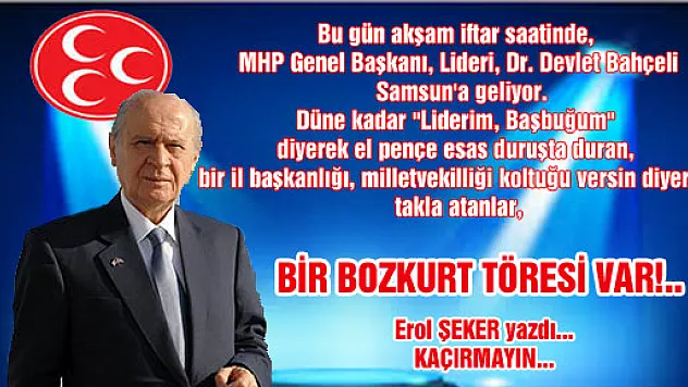 BİR BOZKURT TÖRESİ VAR!..
