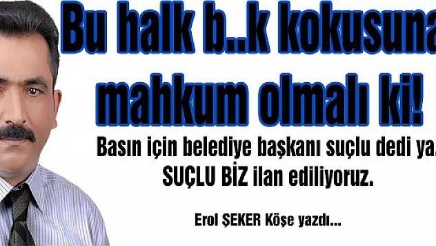 Bu halk b..k kokusuna mahkum olmalı ki!