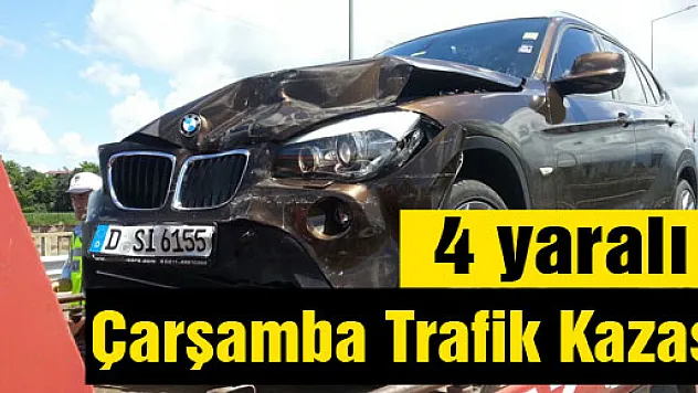 Çarşamba Trafik Kazası: 4 yaralı