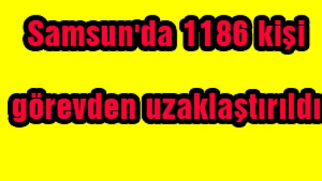Samsun'da 1186 kişi görevden uzaklaştırıldı