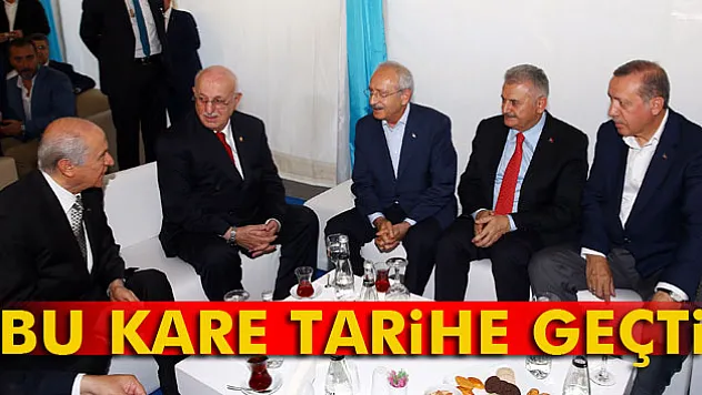 Erdoğan, miting öncesi liderler ile sohbet etti