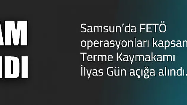 Terme Kaymakamı açığa alındı