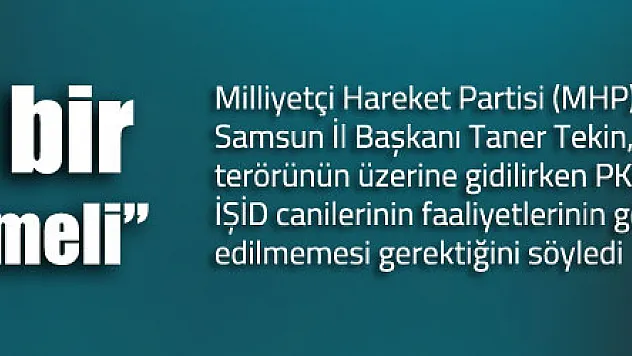 Tekin: 'Son terörist yok edilinceye kadar topyekun bir mücadele verilmeli' 
