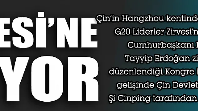 Cumhurbaşkanı Erdoğan G20 Zirvesi'ne katılıyor