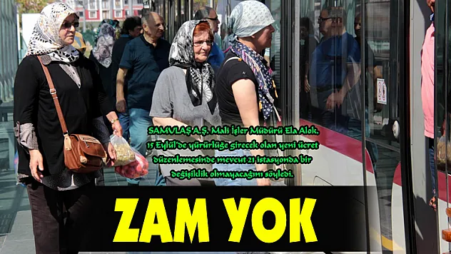 Tramvayda mevcut ücretlere zam yok
