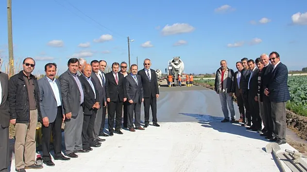 Bafra'da beton yol çalışmalarına hız verildi
