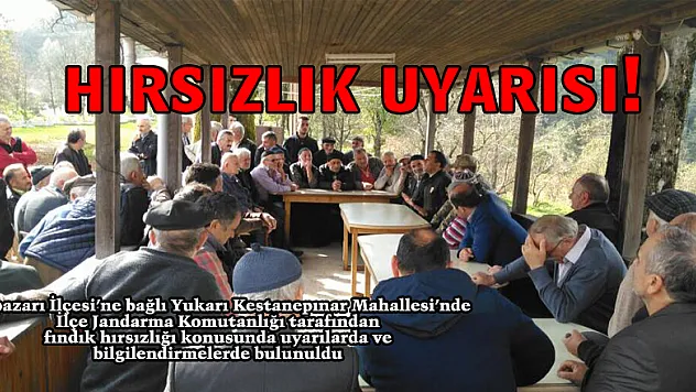 Hırsızlık uyarısı!