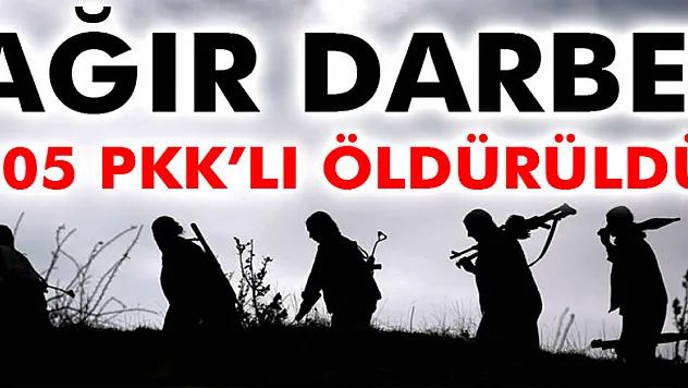 TSK: 105 PKK'lı terörist öldürüldü