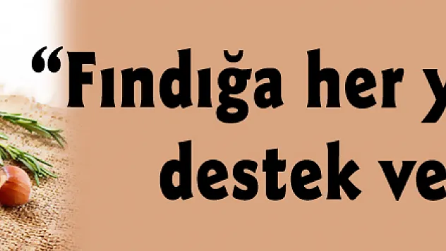 'Fındığa her yıl kesintisiz destek verilecek'