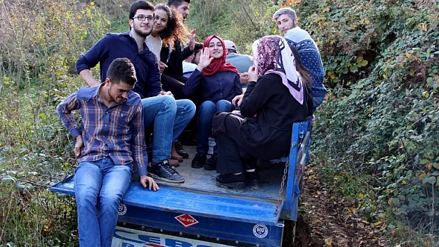 Patpatla hasada giden öğrencilerin ilginç anları