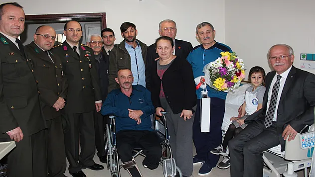 Kıbrıs ve Kore gazileri ziyaret edildi