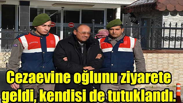 Cezaevine oğlunu ziyarete geldi, kendisi de tutuklandı