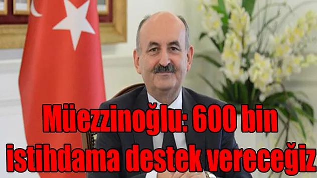 Müezzinoğlu: 600 bin istihdama destek vereceğiz