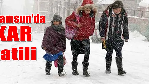 Samsun'da kar tatili