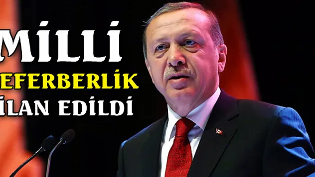 Erdoğan: 'Milli seferberlik ilan ediyorum'