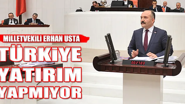ERHAN USTA 'TÜRKİYE YATIRIM YAPMIYOR'