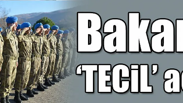 Bakanlıktan 'TECİL' açıklaması!