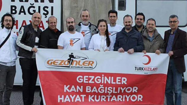 Gezginler Motosiklet Kulübü'nden kan bağışı