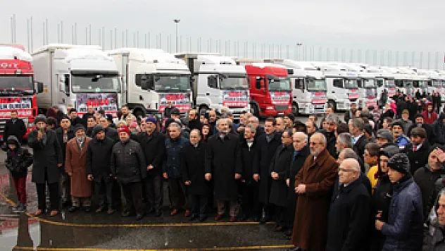 Samsun'dan Halep'e 33 tır yardım gönderildi