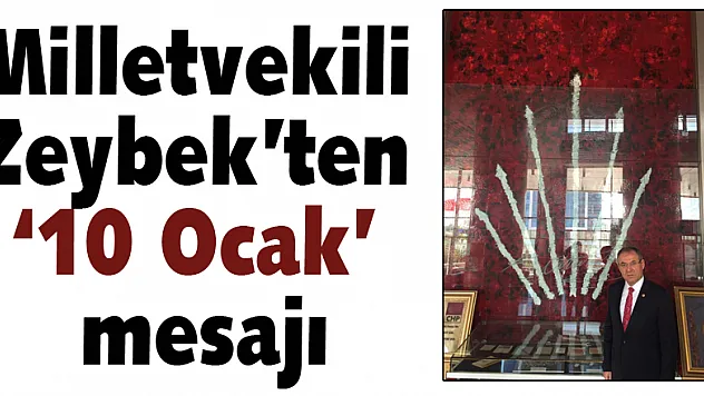 Milletvekili Zeybek'ten '10 Ocak' mesajı