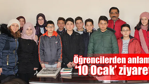 Öğrencilerden anlamlı '10 Ocak' ziyareti
