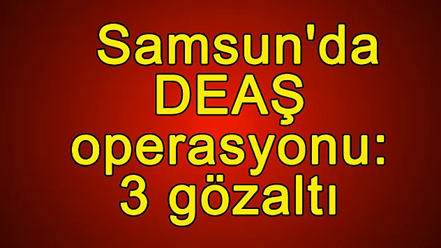 Samsun'da DEAŞ operasyonu: 3 gözaltı