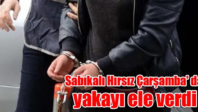 Sabıkalı Hırsız Çarşamba' da yakayı ele verdi