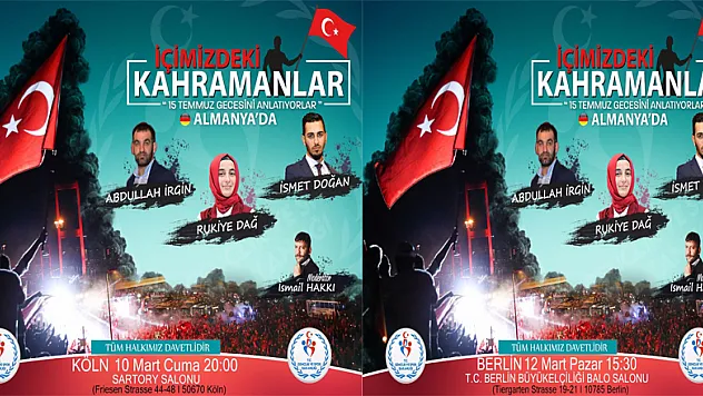 15 Temmuz Kahramanları O Geceyi Almanya'da Anlatacak