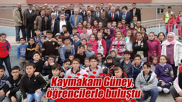 Kaymakam Güney, öğrencilerle buluştu