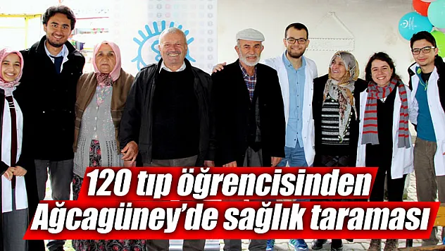 120 tıp öğrencisinden Ağcagüney'de sağlık taraması