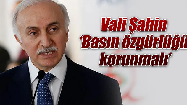 Vali Şahin: 'Basın özgürlüğü korunmalı'