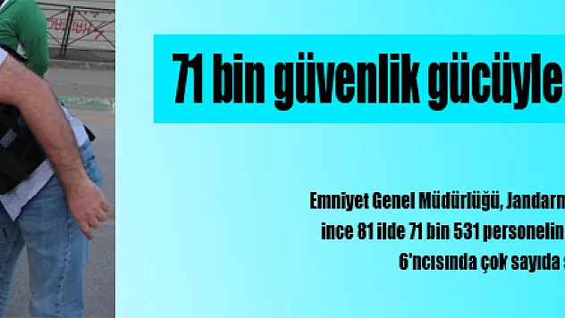71 bin güvenlik gücüyle 'Huzur Türkiye' uygulaması