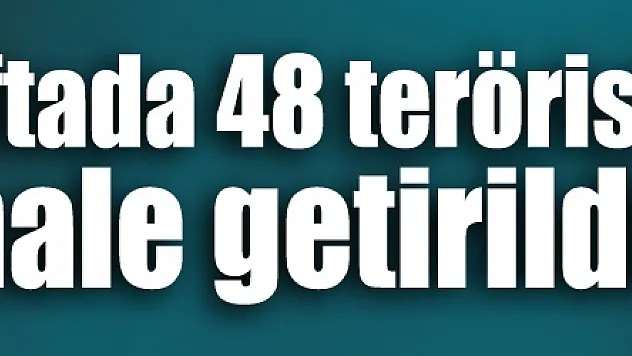 İçişleri Bakanlığı: 'Son bir haftada 48 terörist etkisiz hale getirildi'