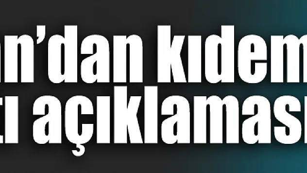 Başbakan'dan kıdem tazminatı açıklaması