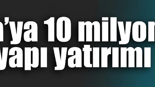 Çarşamba'ya 10 milyon liralık alt yapı yatırımı