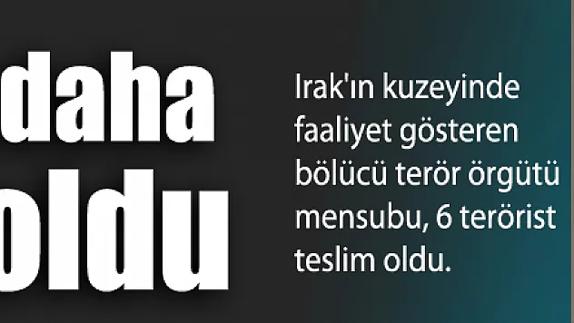 6 terörist daha teslim oldu