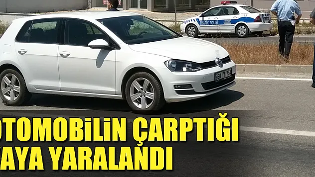 Otomobilin çarptığı yaya yaralandı