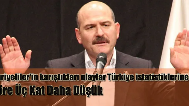 Suriyeliler'in karıştıkları olaylar Türkiye istatistiklerine göre üç kat daha düşük