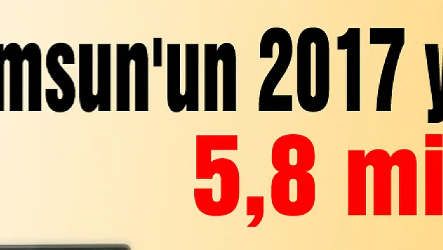 Samsun'un 2017 yılı projeleri 5,8 milyar lira