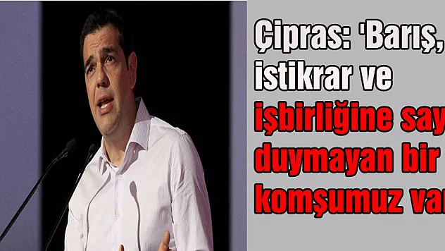 Çipras: 'Barış, istikrar ve işbirliğine saygı duymayan bir komşumuz var'