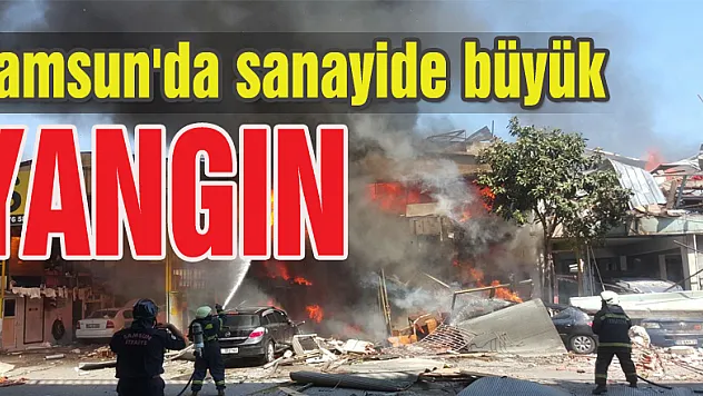 Samsun'da sanayide büyük çaplı yangın