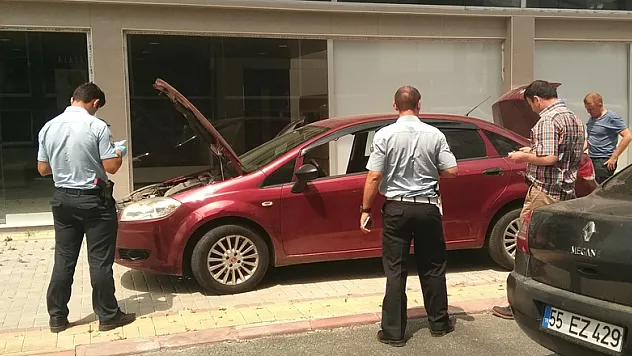 Şüpheli otomobil polisi alarma geçirdi