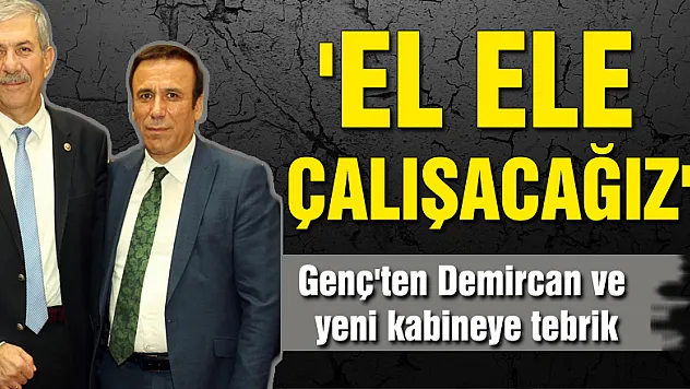 Genç'ten Demircan ve yeni kabineye tebrik