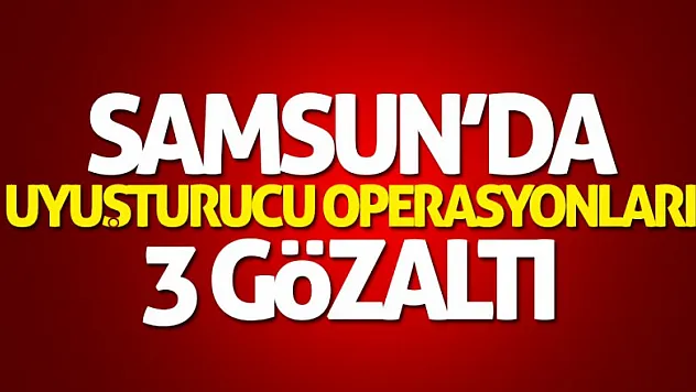 Samsun'da uyuşturucu operasyonları: 3 gözaltı