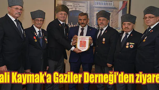 Vali Kaymak'a Gaziler Derneği'den ziyaret