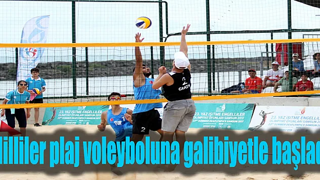 Milliler plaj voleyboluna galibiyetle başladı